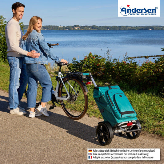 Andersen-Tura Shopper Hydro 3.0 - Petrol - Kugellagerrad 29 cm-shopping-trolley.ch