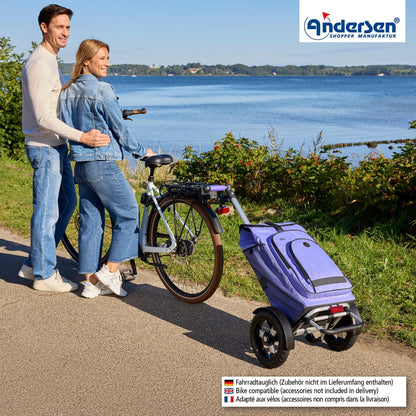 Andersen-Tura Shopper Hydro 3.0 - Flieder - Luft-Kugellagerrad 29 cm-shopping-trolley.ch