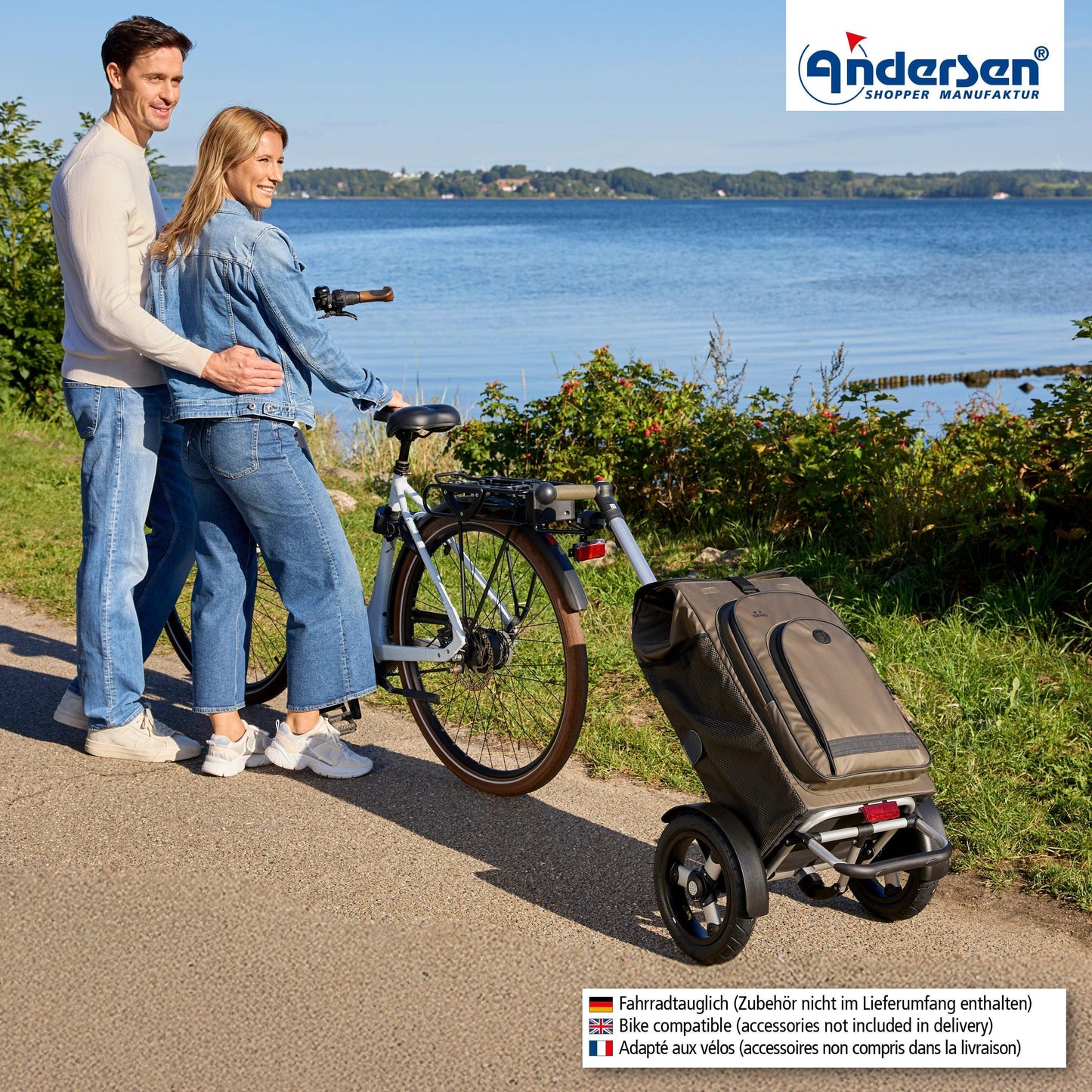Andersen-Tura Shopper Hydro 3.0 - Oliv - Luft-Kugellagerrad 29 cm-shopping-trolley.ch