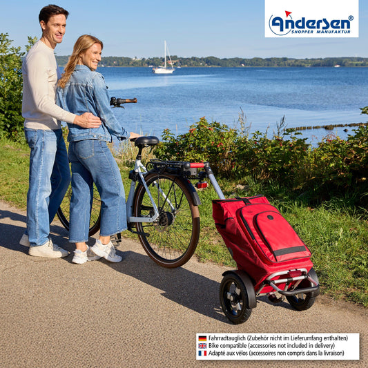 Andersen-Tura Shopper Hydro 3.0 - Rot - Luft-Kugellagerrad 29 cm-shopping-trolley.ch