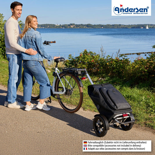 Andersen-Tura Shopper Hydro 3.0 - Schwarz - Luft-Kugellagerrad 29 cm-shopping-trolley.ch