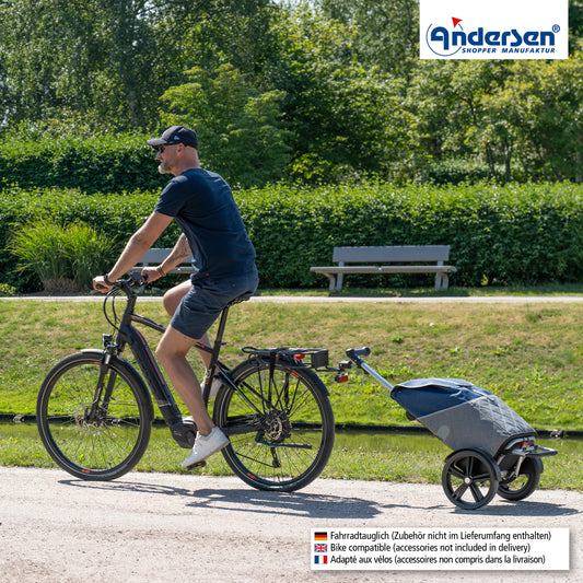 Andersen-Tura Shopper (Kugellagerrad 29 cm) Lasse - blau-shopping-trolley.ch