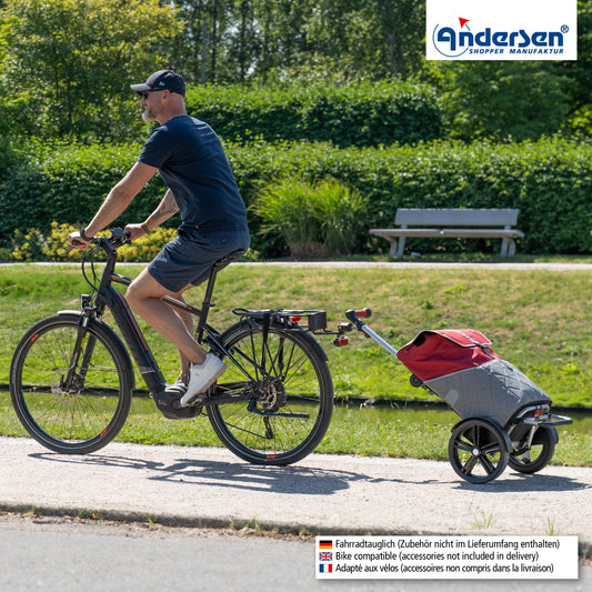 Andersen-Tura Shopper (Kugellagerrad 29 cm) Lasse - rot-shopping-trolley.ch
