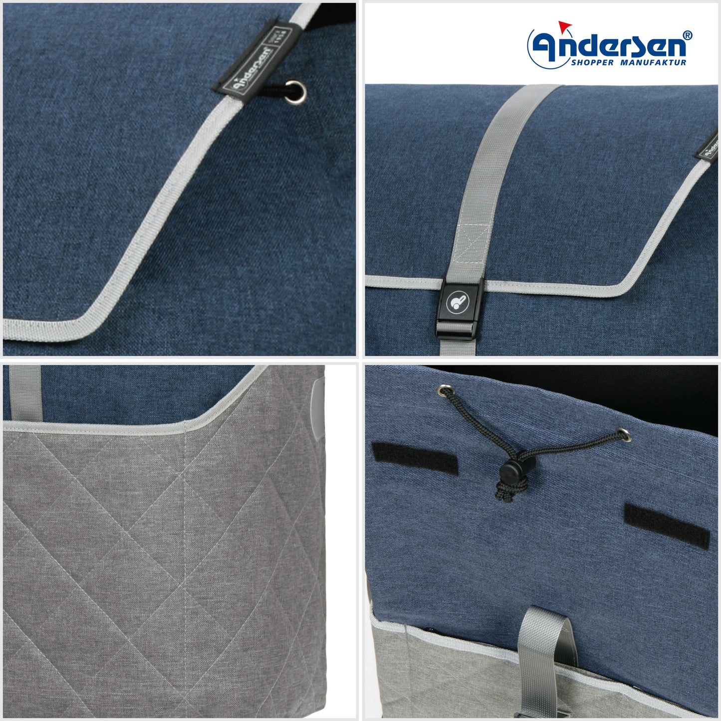 Andersen-Tura Shopper (Luft-Kugellagerrad 29 cm) Lasse - blau-shopping-trolley.ch