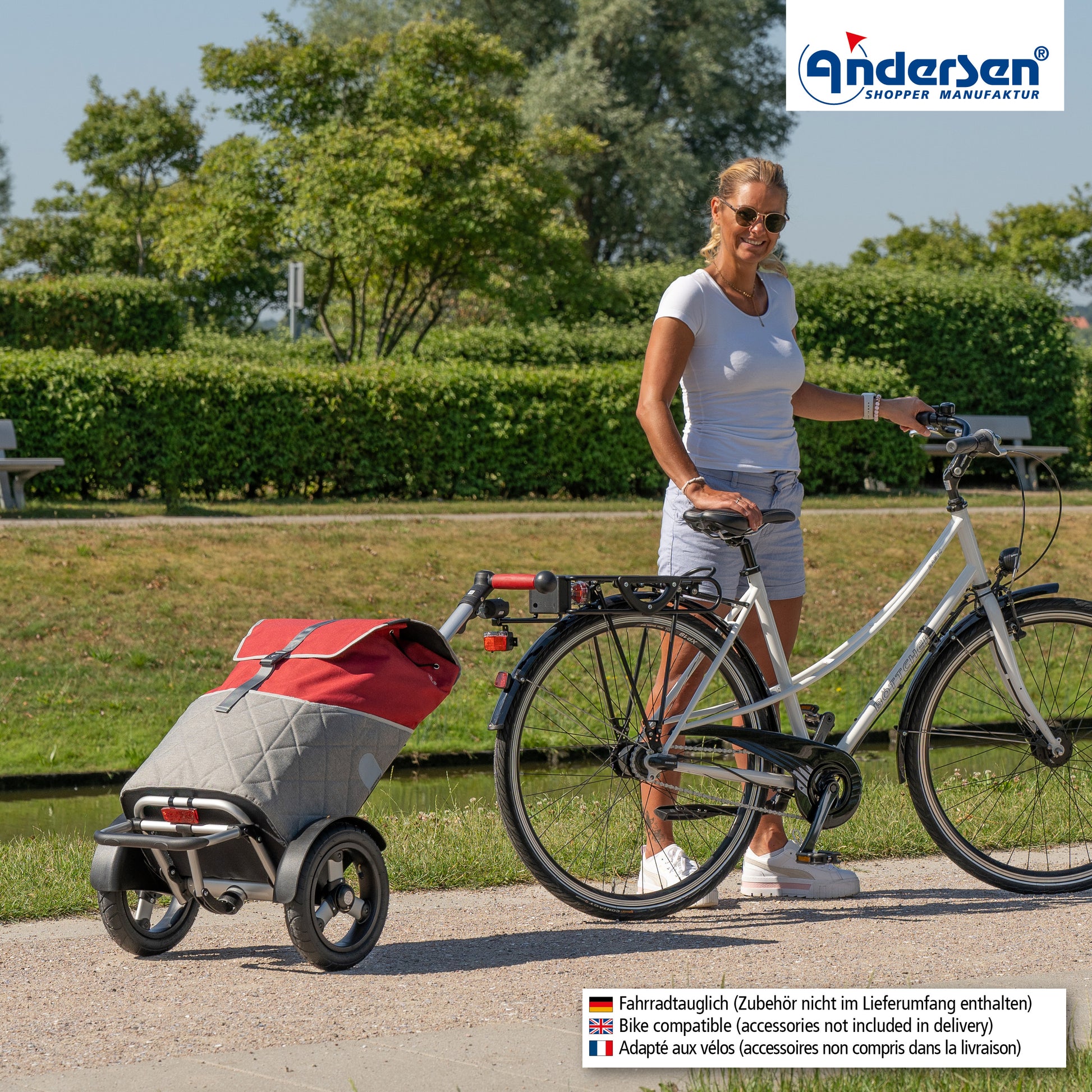 Andersen-Tura Shopper (Luft-Kugellagerrad 29 cm) Lasse - rot-shopping-trolley.ch