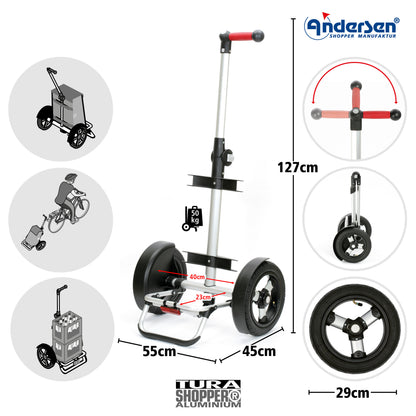 Andersen-Tura Shopper (Luft-Kugellagerrad 29 cm) Ortlieb - petrol-shopping-trolley.ch