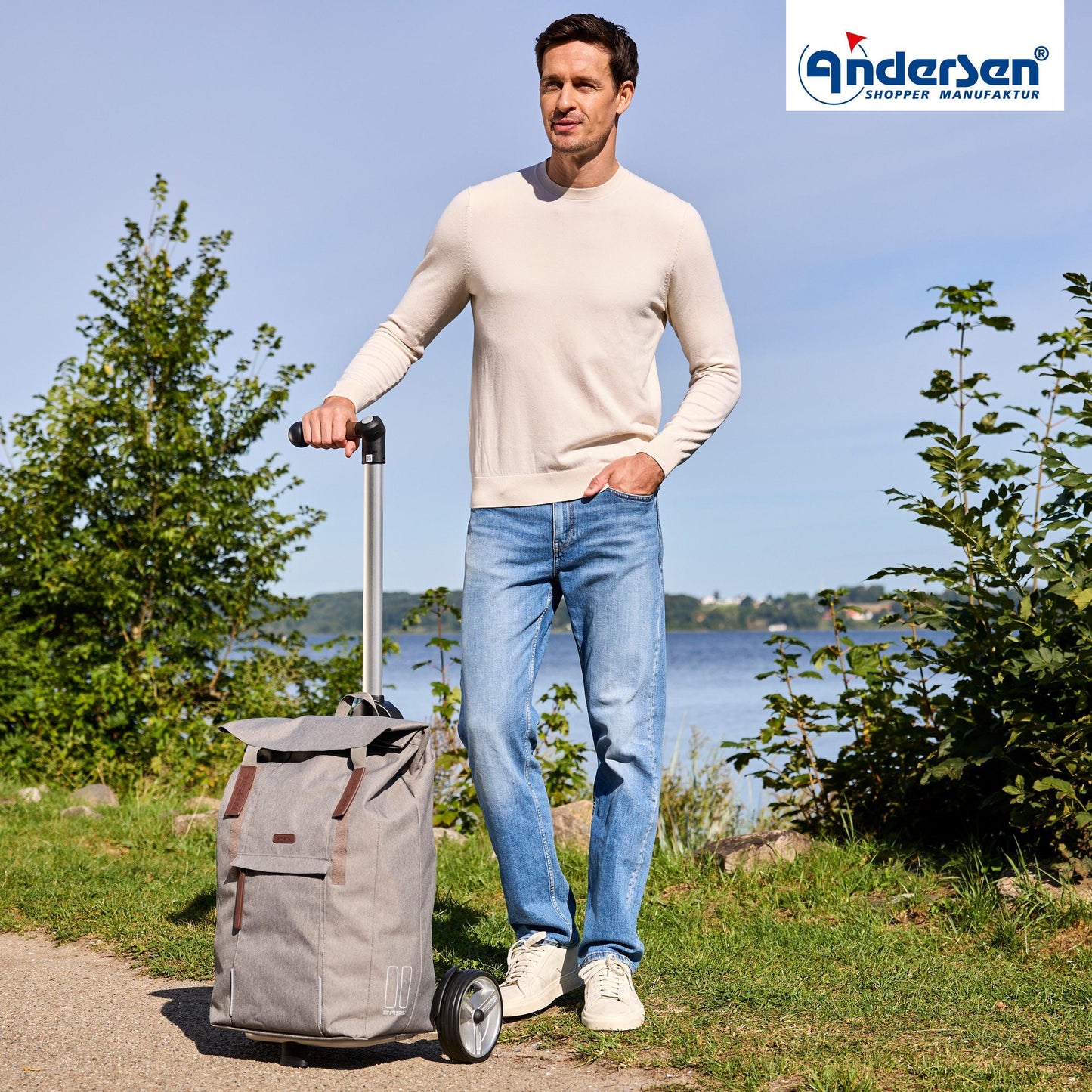 Andersen-Unus Shopper Basil City - Grau-shopping-trolley.ch