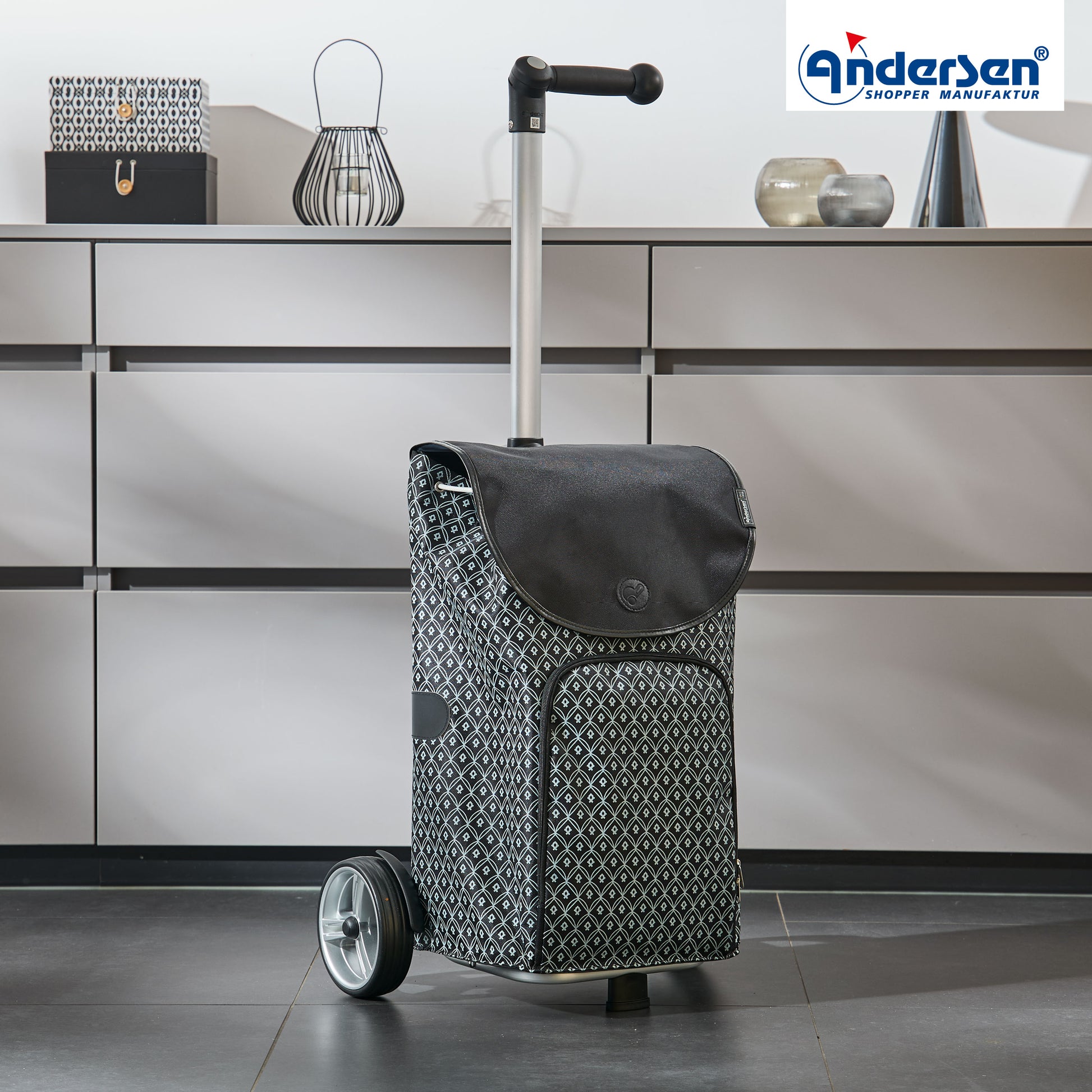 Andersen-Unus Shopper Famke - Schwarz-shopping-trolley.ch