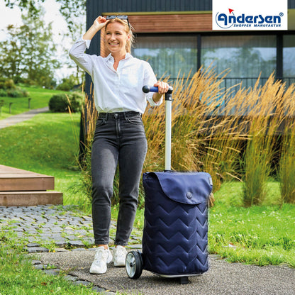 Andersen-Unus Shopper Hilma - Blau-shopping-trolley.ch