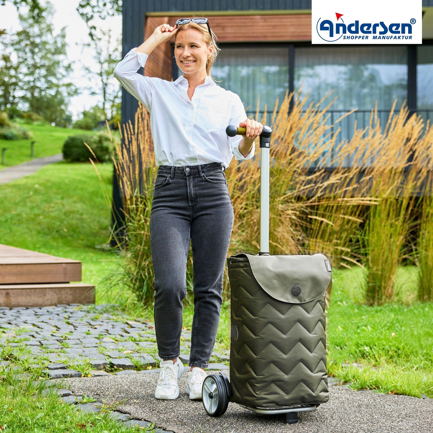 Andersen-Unus Shopper Hilma - Oliv-shopping-trolley.ch
