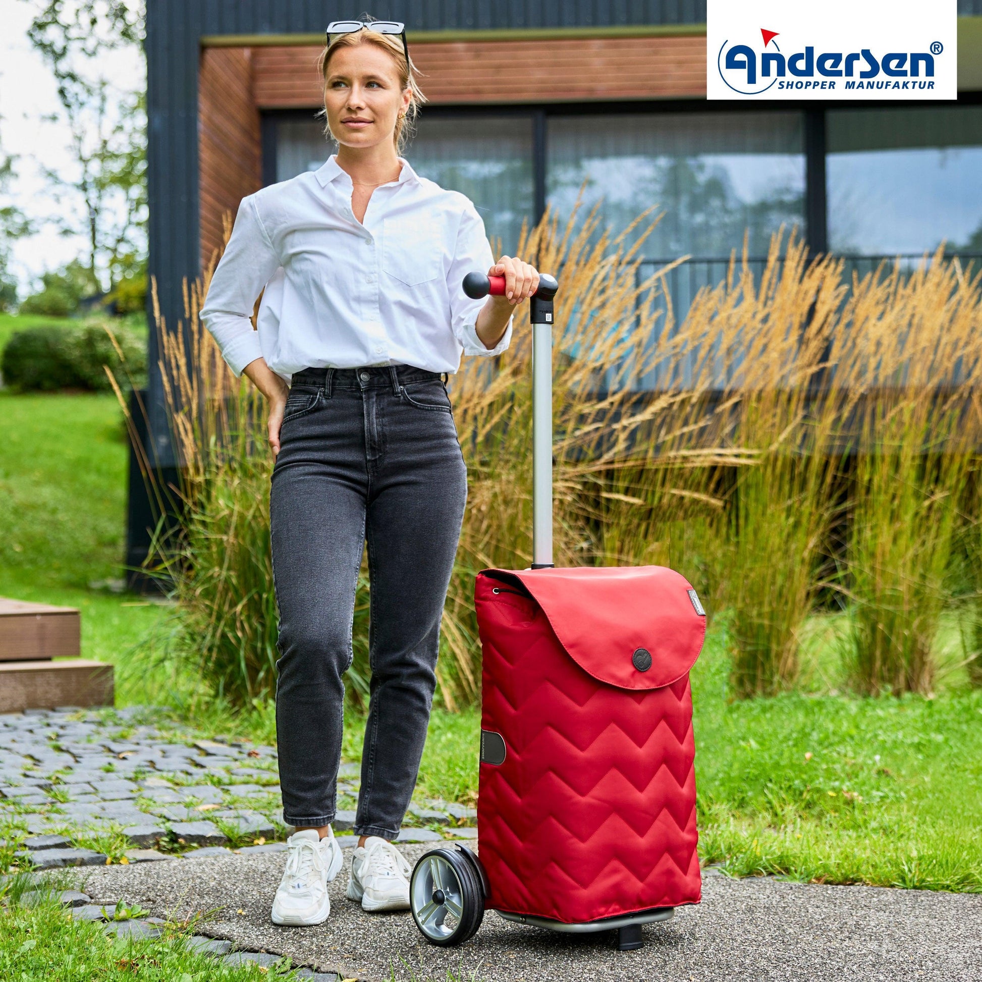 Andersen-Unus Shopper Hilma - Rot-shopping-trolley.ch