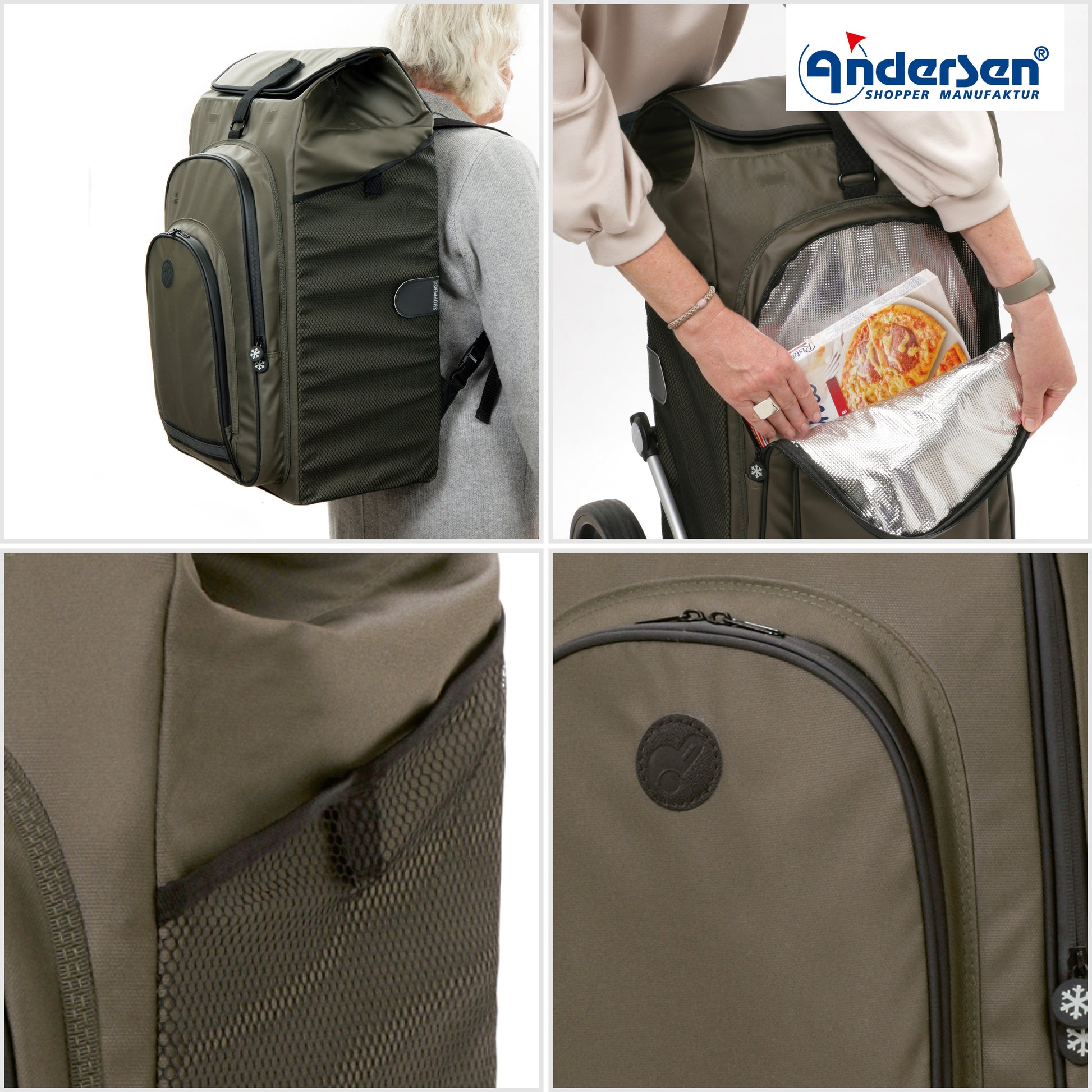 Andersen-Unus Shopper Hydro 3.0 - Oliv-shopping-trolley.ch