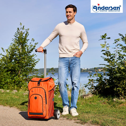 Andersen-Unus Shopper Hydro 3.0 - Orange-shopping-trolley.ch