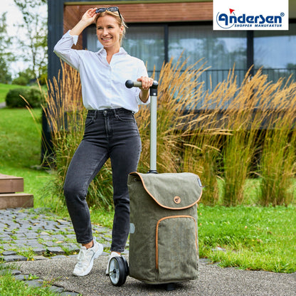 Andersen-Unus Shopper Marta - Oliv-shopping-trolley.ch
